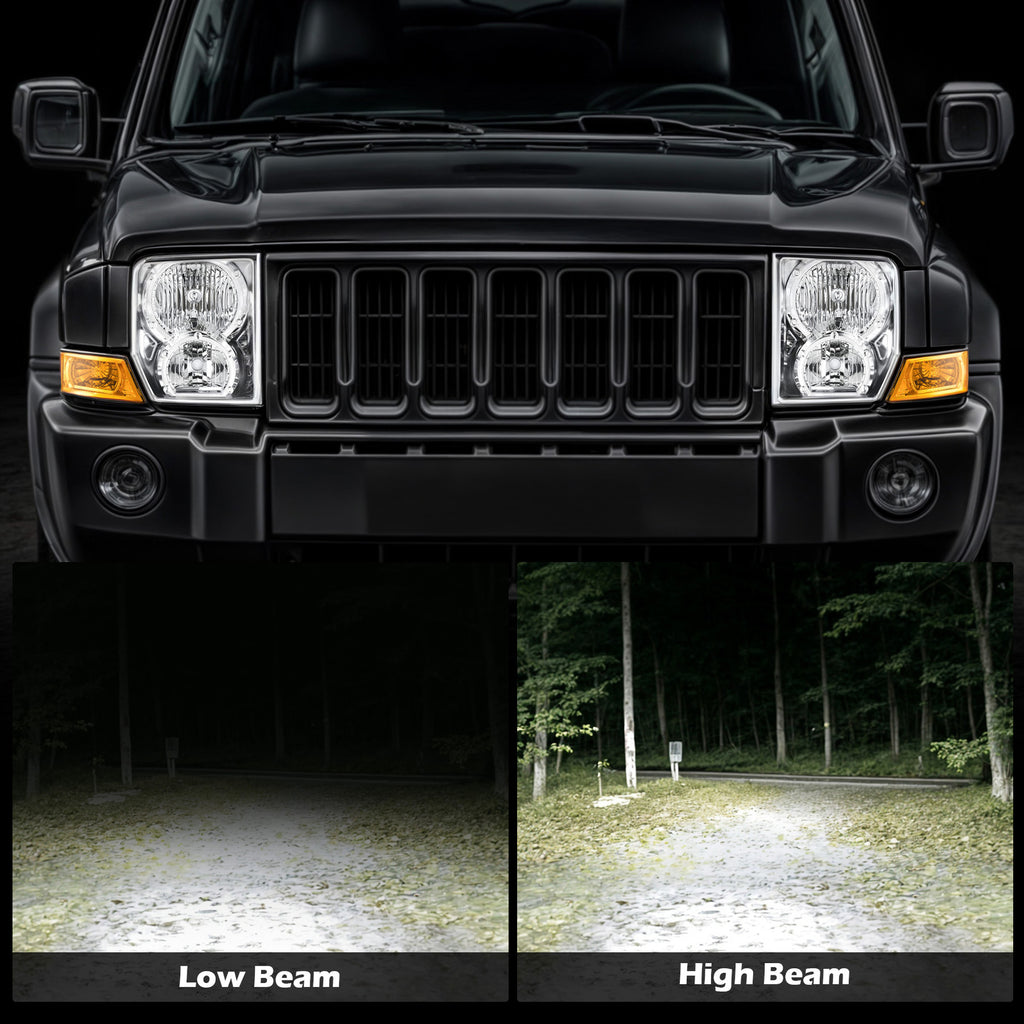Chrome Halogen headlight features and specifications for 2006-2010 Jeep Commander (image 2)
