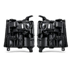 Right HID headlight lens close-up for 2016-2018 Chevy Silverado 1500