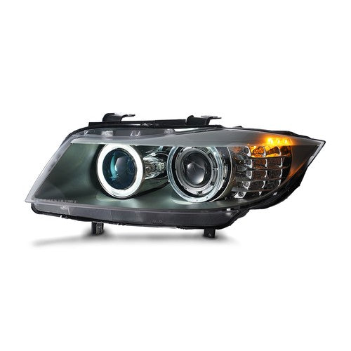 Pair halogen headlight rear housing angle for 2009-2012 BMW 3 Series E90