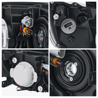Chrome Projector Halogen headlight lens and housing detail for 2008-2009 Subaru Outback