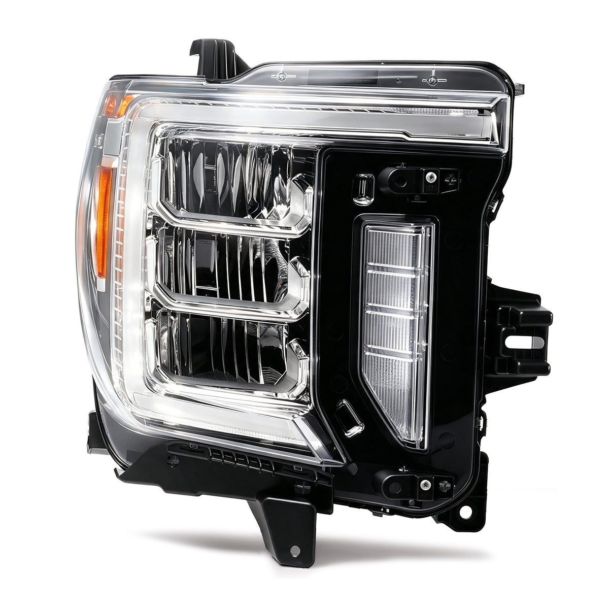 Pair LED headlight rear housing angle for 2020-2023 GMC Sierra 2500HD/3500HD