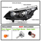 Bulb size diagram for 2008-2010 BMW 5 Series E60 headlights