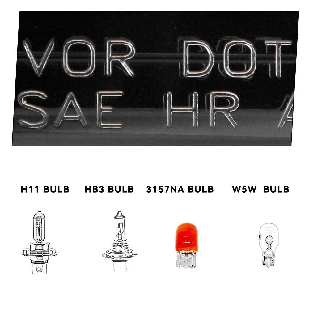 Bulb size diagram for 2015-2026 Ford Transit headlights