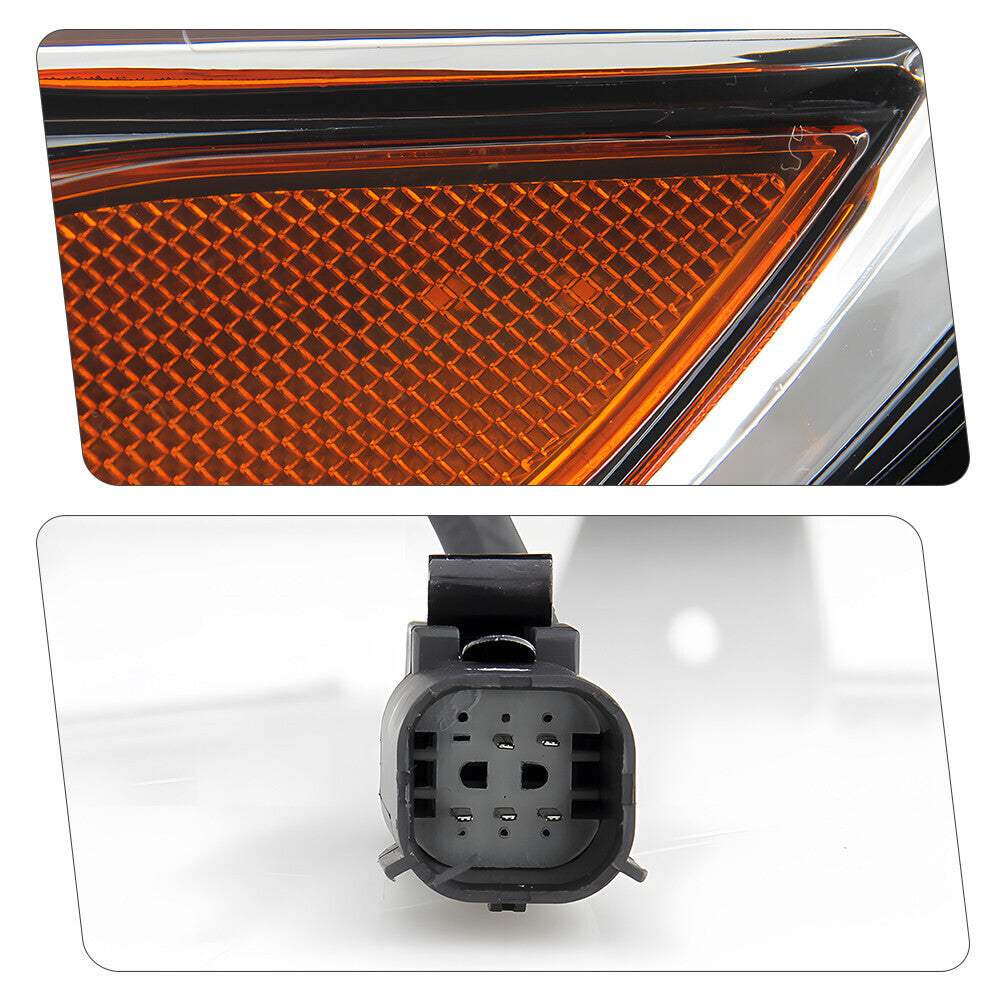 Left halogen headlight lens close-up for 2019-2025 Chevy Malibu