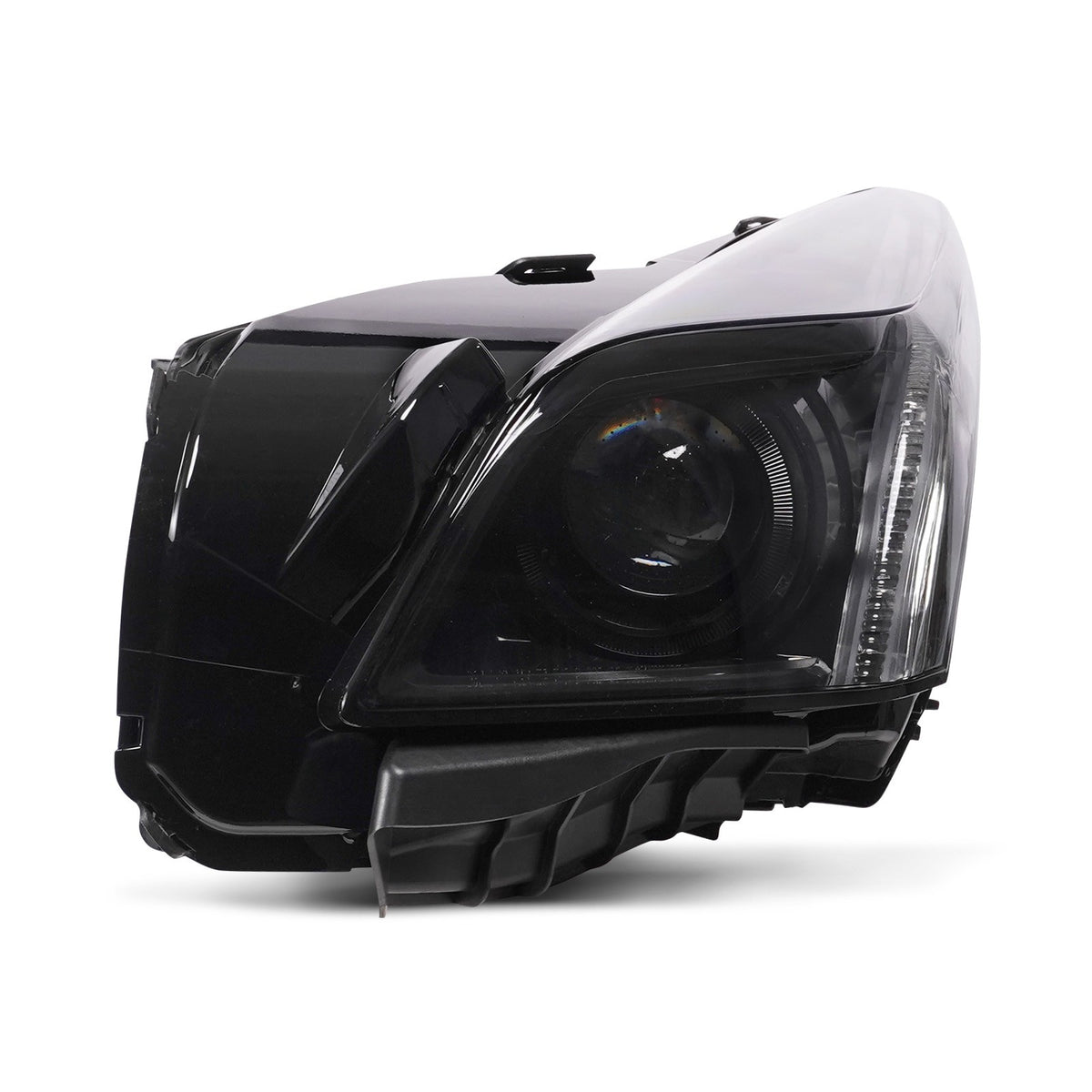 Driver side Black HID Projector headlight close-up for 2015-2019 Cadillac CTS