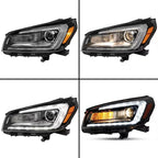 Pair halogen projector headlight rear housing angle for 2013-2016 GMC Acadia
