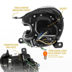 Back of the headlight with xenon socket