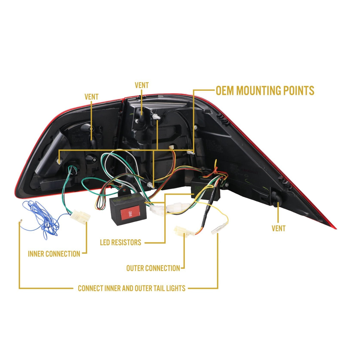 Back with OEM mounting points and wiring