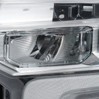 Left LED headlight lens close-up for 2022-2026 Chevrolet Silverado 1500