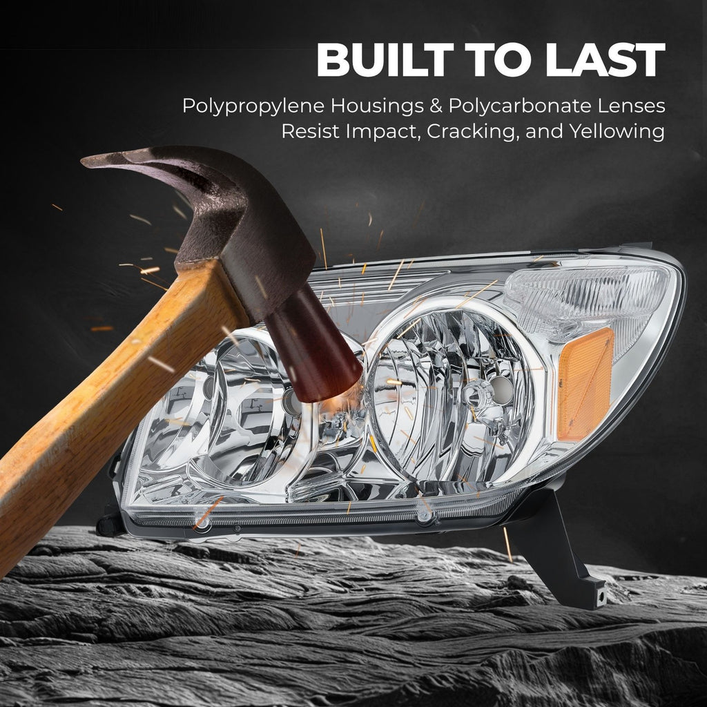 Chrome Halogen headlight features and specifications for 2003-2005 Toyota 4Runner (image 3)