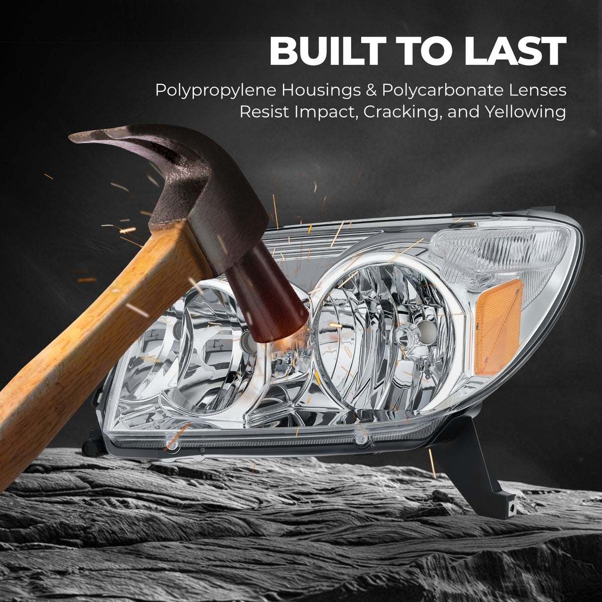 Chrome Halogen headlight features and specifications for 2003-2005 Toyota 4Runner (image 3)