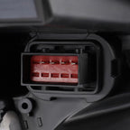 Left halogen projector headlight lens close-up for 2014-2019 Cadillac CTS