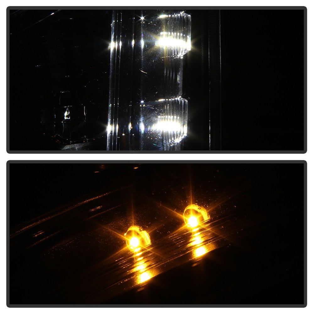 Right halogen projector headlight lens close-up for 2010-2016 Cadillac SRX