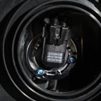 Right halogen headlight lens close-up for 2023-2026 Ford Super Duty
