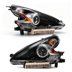 Pair HID headlight rear housing angle for 2009-2020 Nissan 370Z