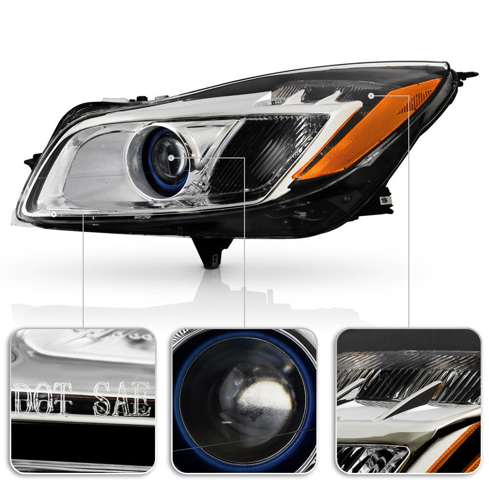 Left HID headlight side angle for 2012-2013 Buick Regal