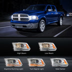 Chrome Projector Halogen headlight features and specifications for 2013-2018 Ram 1500 2500 3500 (image 2)