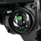 Right halogen headlight lens close-up for 2014-2018 Ford Fiesta