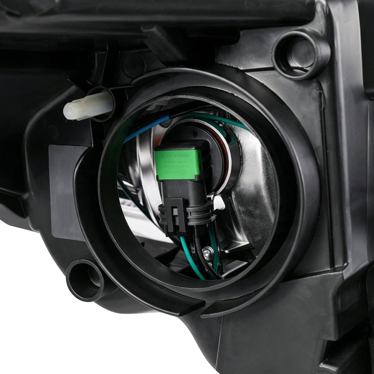Right halogen headlight lens close-up for 2014-2018 Ford Fiesta