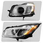 Pair HID headlight front angle for 2011 Buick Regal