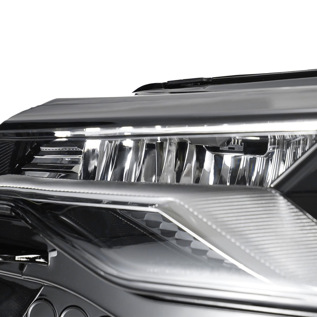 Left LED headlight lens close-up for 2020-2025 Cadillac CT4