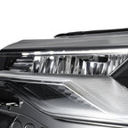 Left LED headlight lens close-up for 2020-2025 Cadillac CT4
