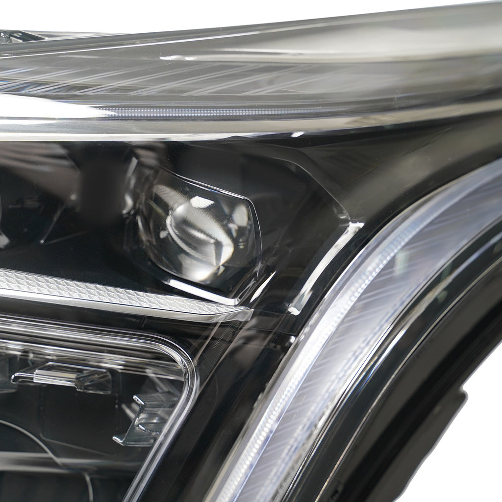 Left LED headlight lens close-up for 2019-2020 Cadillac CT6