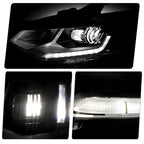 Right LED headlight lens close-up for 2018-2021 Chevy Traverse