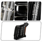 Left LED headlight lens close-up for 2015-2020 Cadillac Escalade