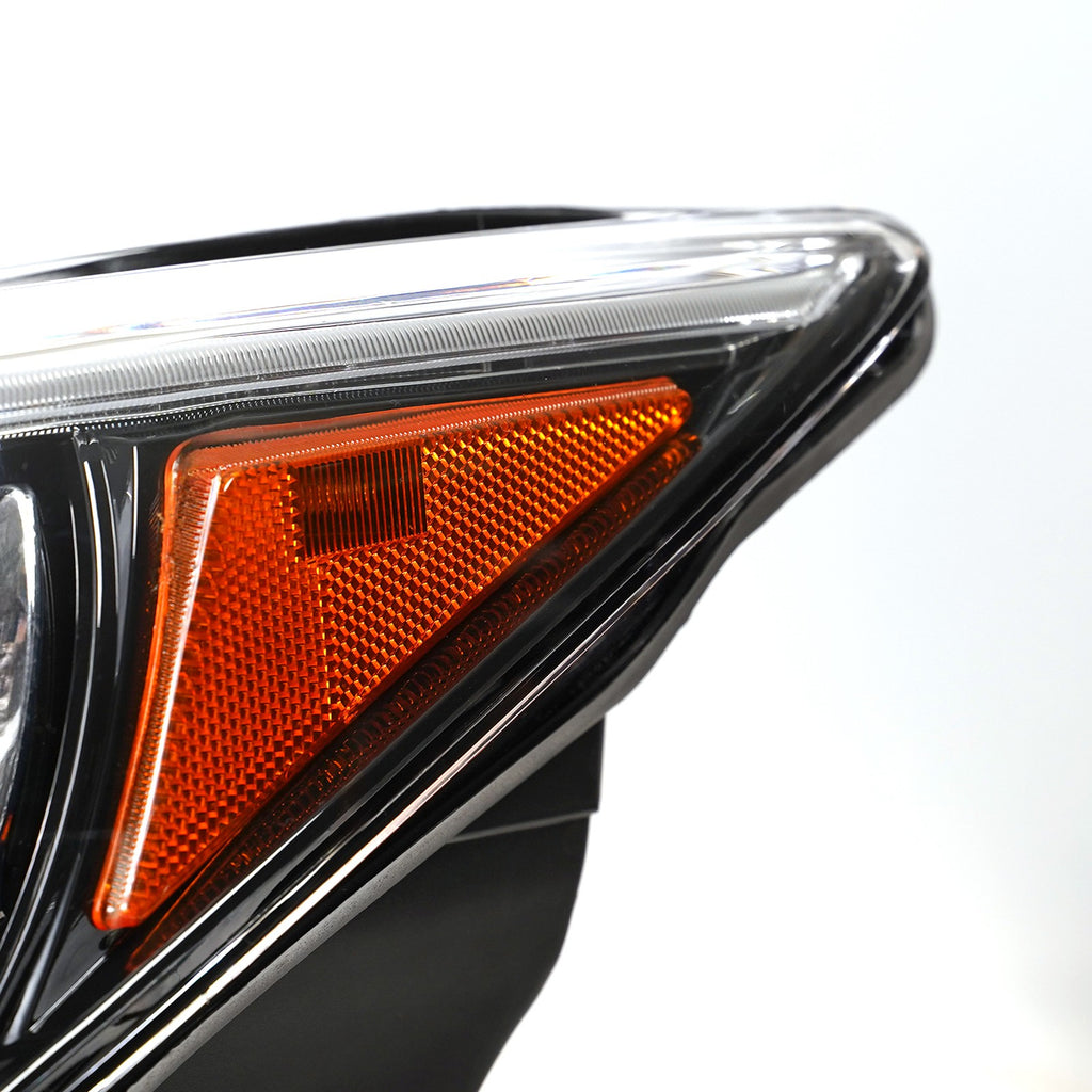 Right LED headlight lens close-up for 2014-2022 Infiniti Q50