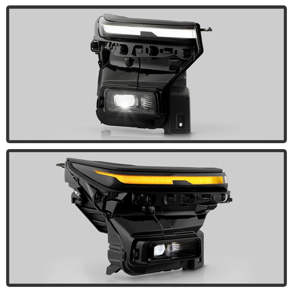 Right LED headlight lens close-up for 2024-2026 Chevrolet Traverse