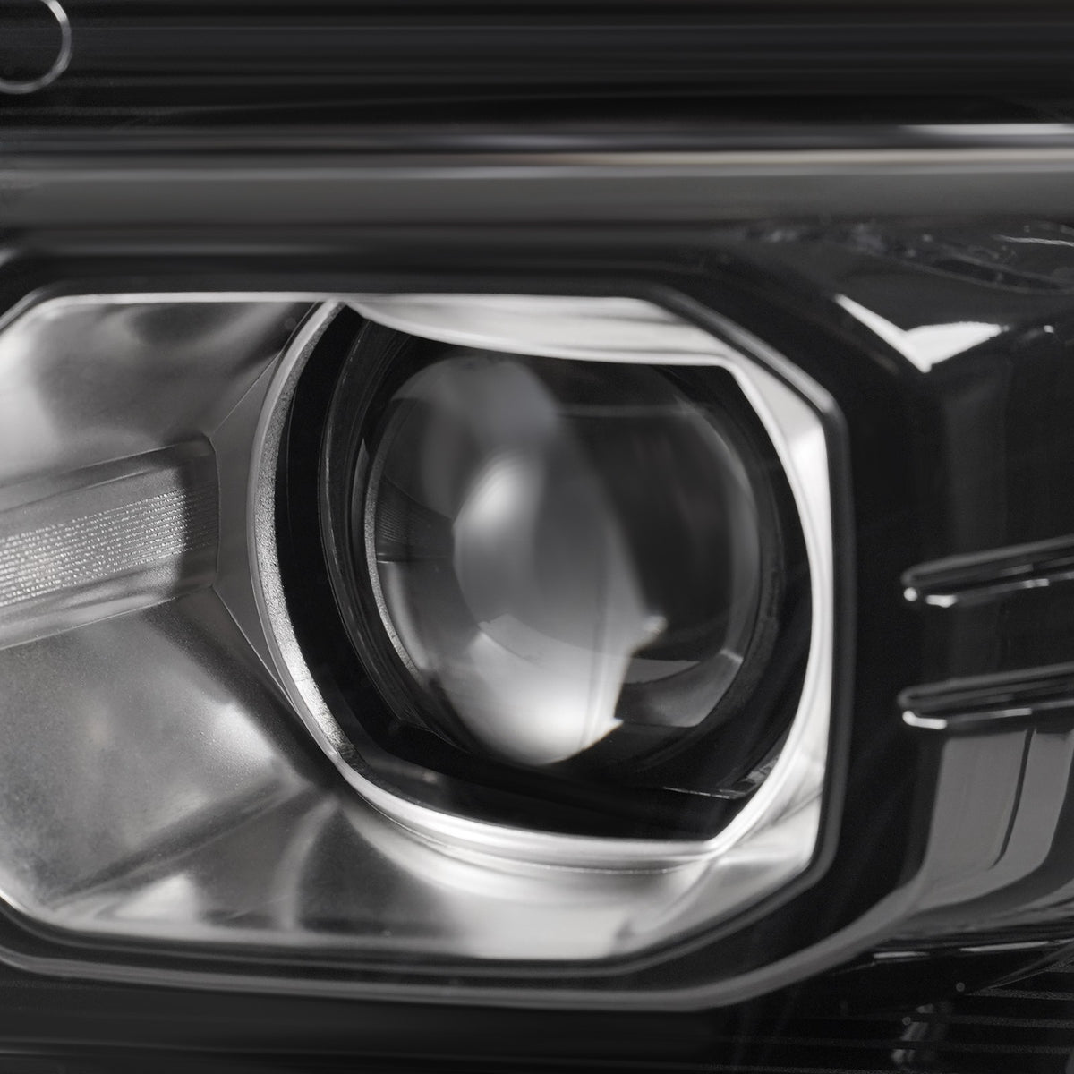 Right LED headlight lens close-up for 2023-2026 GMC Canyon