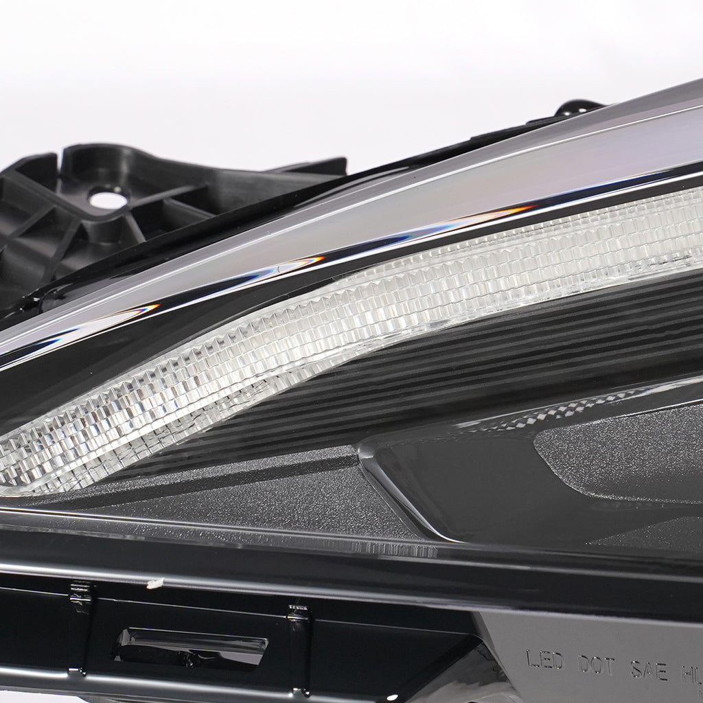 Left LED headlight lens close-up for 2020-2027 Chevrolet Corvette C8
