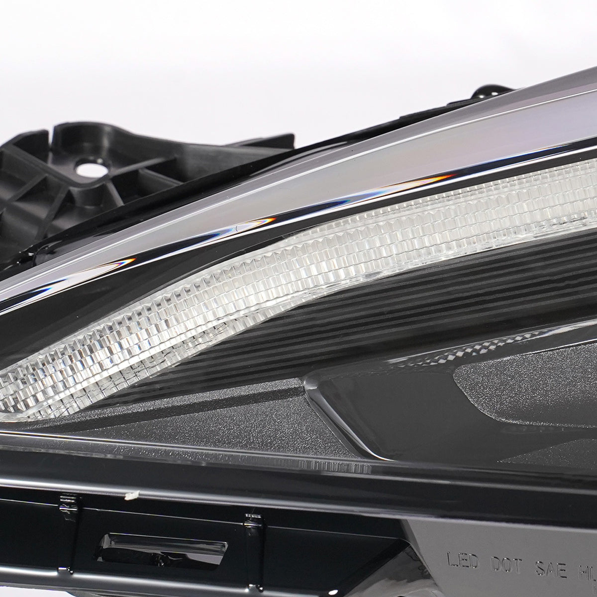 Left LED headlight lens close-up for 2020-2027 Chevrolet Corvette C8
