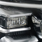 Left LED headlight lens close-up for 2018-2021 Ford Expedition