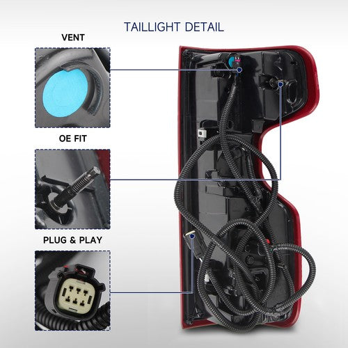 chrome LED tail light view 8 for Chevy Silverado 1500 (2019-2026)