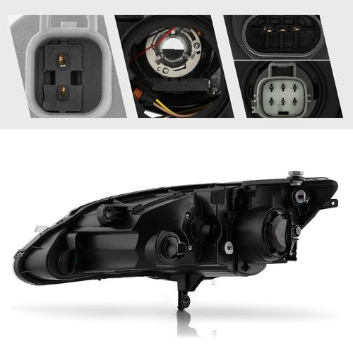 Left projector headlight lens close-up for 2012-2014 Chrysler 200