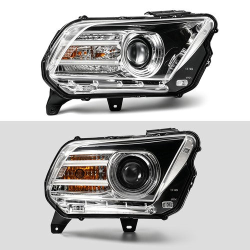 Right projector headlight side angle for 2010-2014 Ford Mustang