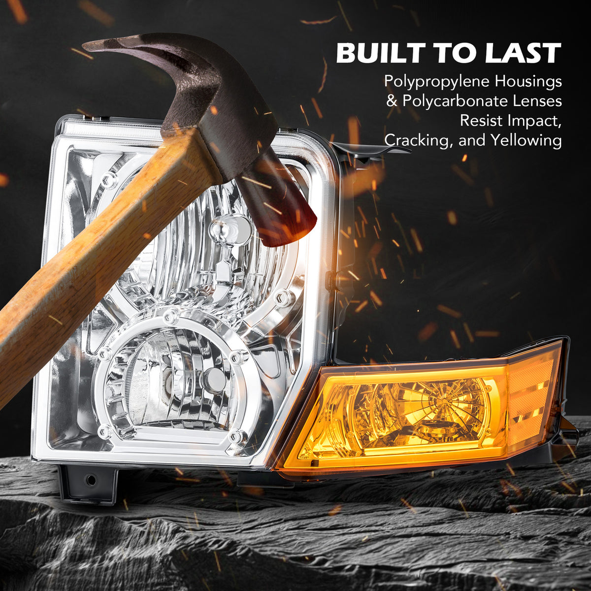 Chrome Halogen headlight features and specifications for 2006-2010 Jeep Commander (image 3)