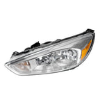 Left halogen headlight lens close-up for 2015-2018 Ford Focus