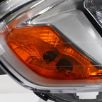 Left halogen headlight lens close-up for 2014-2018 Ford Transit Connect