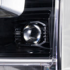 Left LED headlight lens close-up for 2024-2026 Ford F-150 Raptor