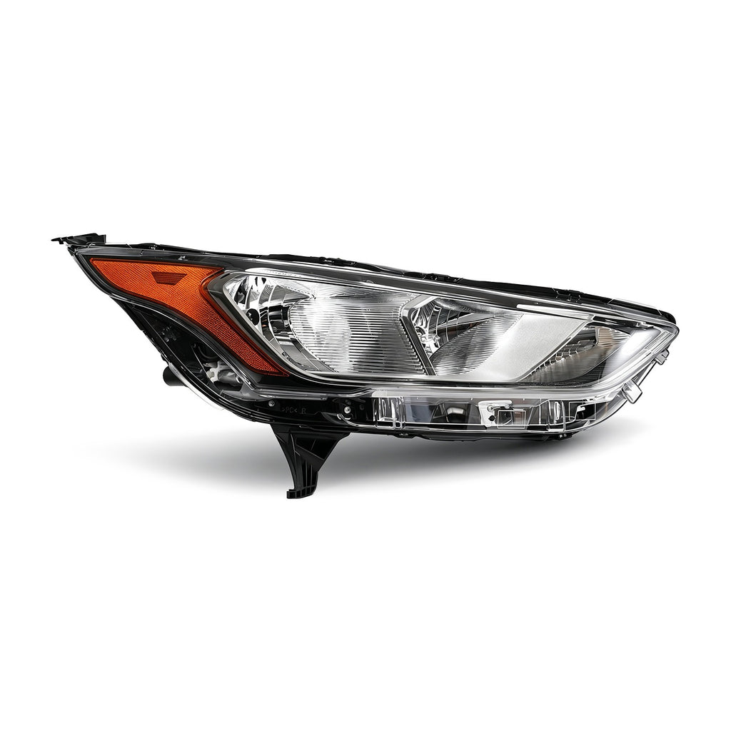 Left halogen headlight lens close-up for 2019-2023 Ford Transit Connect