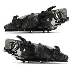 Driver side Black HID Projector headlight close-up for 2017-2020 Chrysler Pacifica