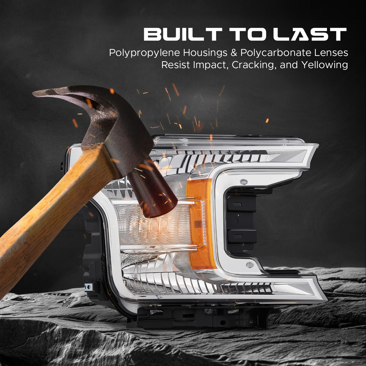 Chrome Halogen headlight features and specifications for 2018-2020 Ford F-150 (image 3)