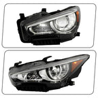 Left LED headlight side angle for 2014-2017 Infiniti Q50