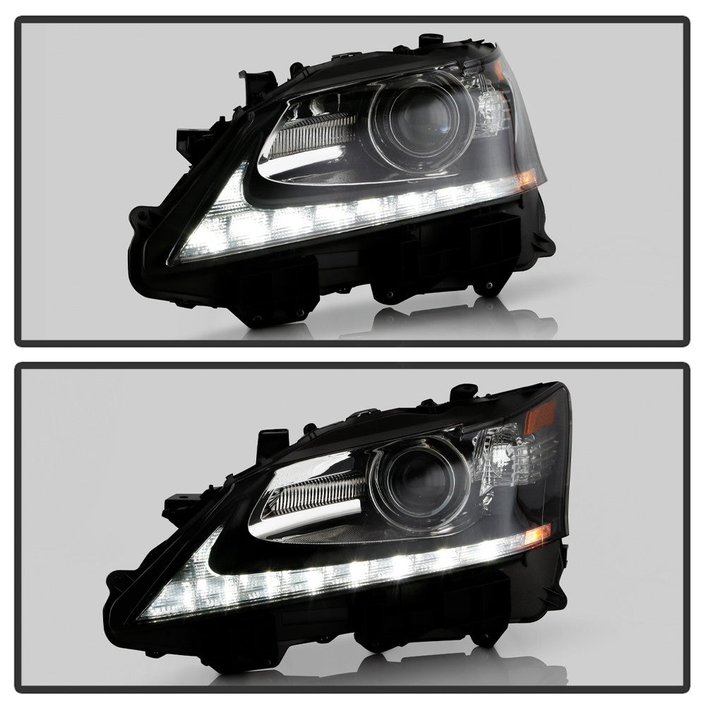 Pair HID headlight rear housing angle for 2013-2015 Lexus GS350