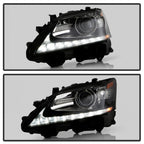 Pair HID headlight rear housing angle for 2013-2015 Lexus GS350