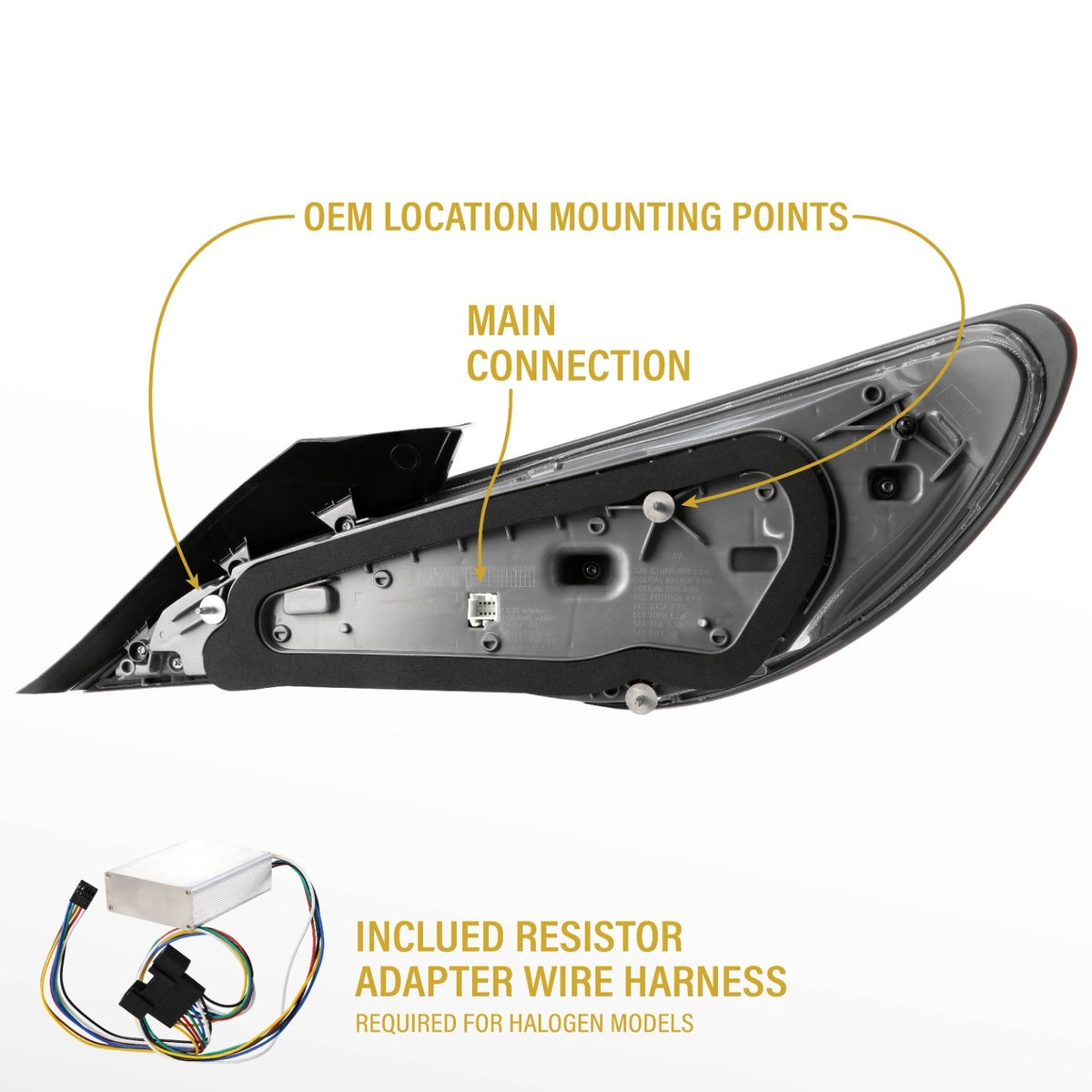 Back with OEM mounting points and resistor harness