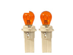 Included amber 1156 turn signal bulbs and sockets